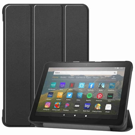 Dteck Case For All-New Kindle Fire HD 8 Tablet and Fire HD 8 Plus Tablet (10th Generation,2020 Release), Slim Lightweight Folding Stand Smart Cover with Auto Sleep/Wake, black