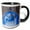 Black/White, variant on 3drose, Morocco, Chefchaouen. a Blue Arch and Quiet Street Entering the Medina, 11oz Magic Transforming Mug