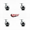 thumbnail image 2 of 2 Inch Bright Chrome Metal Ball Caster – Top Plate – Set of 4 – Service Caster, 2 of 2