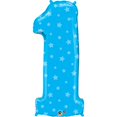 thumbnail image 1 of Qualatex - Globo de Cumpleaños Número Uno (Azul), 1 of 2
