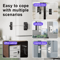 thumbnail image 5 of Fingerprint Fridge Lock, Door Locks for Kids Safety with Fingerprint, Exterior Cabinet Lock for Drawer, Fridge, Freezer, Cupboard | Adhesive or Drill (Black), 5 of 7