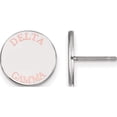 thumbnail image 1 of Sterling Silver Rh-Plated Logoart Delta Gamma Enameled Post Earrings (12 X 12) Made In United States ss020dg, 1 of 5