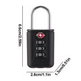 thumbnail image 3 of Dsscvnef Luggage Lock Compatible Travel Luggage Locks | Luggage Locks | Set Your Own Combination Approved Lock | Digit Combination Lock Stainless Steel Lock for Suit, 3 of 7