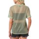 thumbnail image 3 of INSPIRAR CHIC Camiseta de Malla para Mujeres, Cubierta de Fiesta, Manga Corta, Transparente, Tallas XL, Dorado, 3 of 6