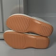 thumbnail image 5 of Women’s Casual Summer Slide Sandals Beaded Toe Ring Wedge Heel Slip-On Comfortable Cushioned Footbed Beach Outdoor Daily Wear Silver, 5 of 9
