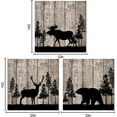 thumbnail image 5 of Elk Moose Bear Painting Animal Canvas Prints Wall Art Hunting Theme Farmhouse Cabin Decor Pictures Rustic Vintage Framed Ready to Hang 12"x12"x3 Pieces, 5 of 6