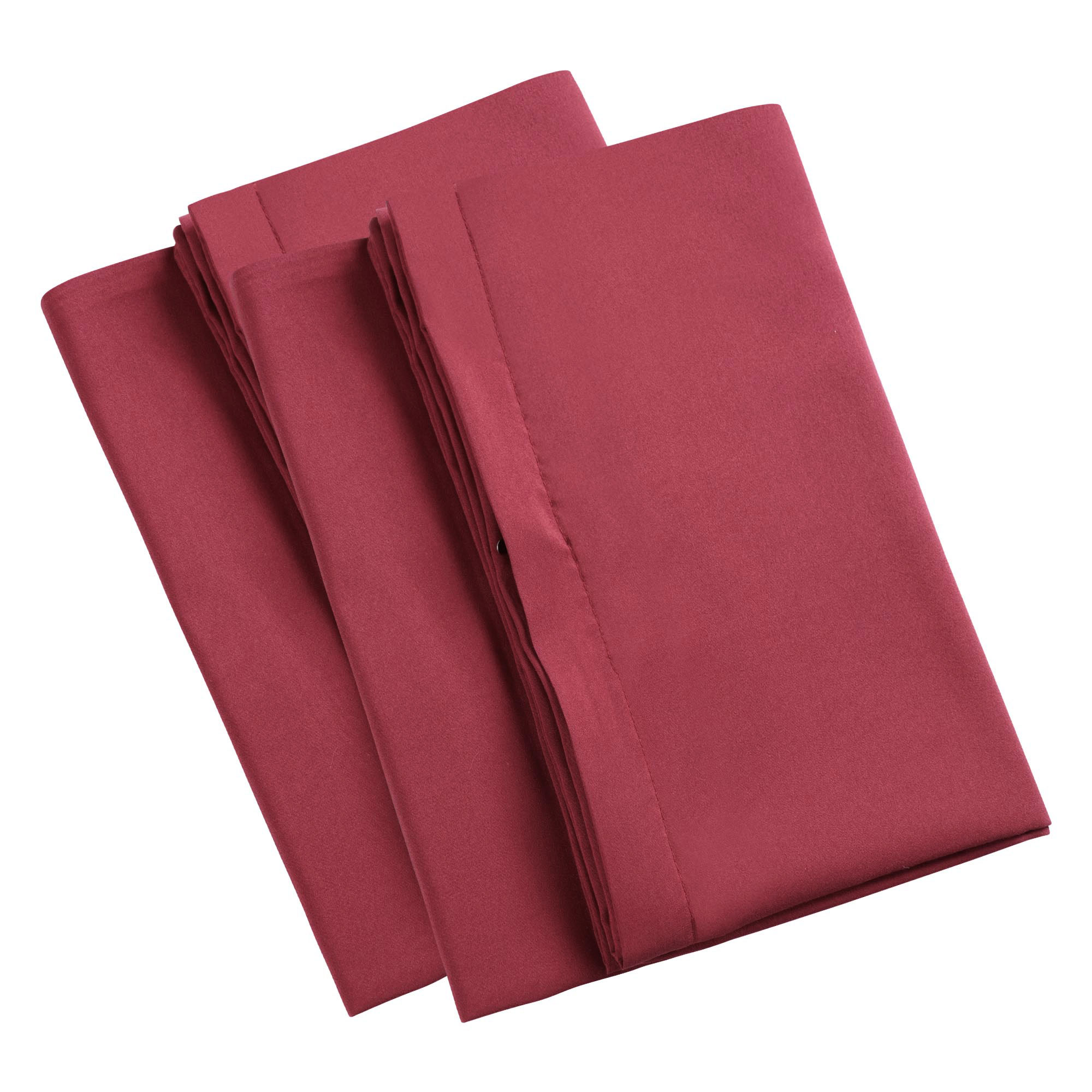 Unique Bargains 2-Pack 1800D Microfiber Solid Pillowcases Wine Travel