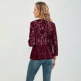 thumbnail image 6 of yillto Women Plus Size Cardigan 3/4 Sleeve Open Front Lightweight Lace Coats Formal Blazer S-5XL, 6 of 6
