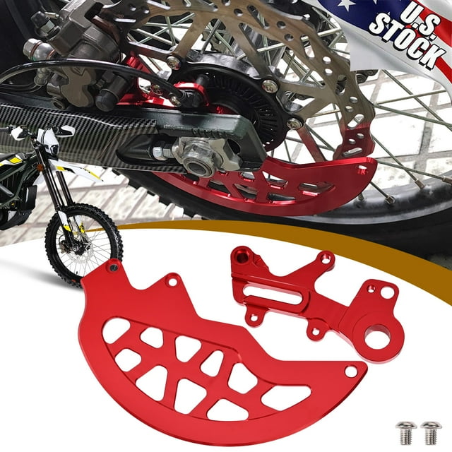 ALLTIMES Protège-Disque de Frein Arrière pour Sur-Ron Ultra Bee 2023, Rouge 6061 Aluminium Billet