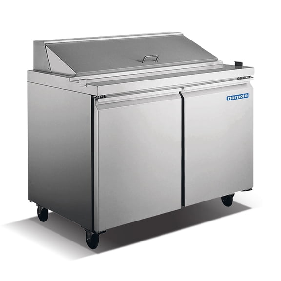 9.5 cu. ft. Prep Table Commercial Refrigerator in Stainless Steel