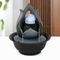 thumbnail image 2 of Miumaeov Tabletop Water Fountain Indoor Fountains with LED Rolling Ball, Feng Shui Zen Desktop Waterfall Fountains Calming Water Sound Relaxation Fountain for Home Office Decor, 2 of 13