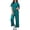 Teal, variant on Pinspark 2 Piece Sets for Women Soft Short Sleeve Tracksuit Wide Leg Pants Lounge Matching Set Travel Summer Outfits
