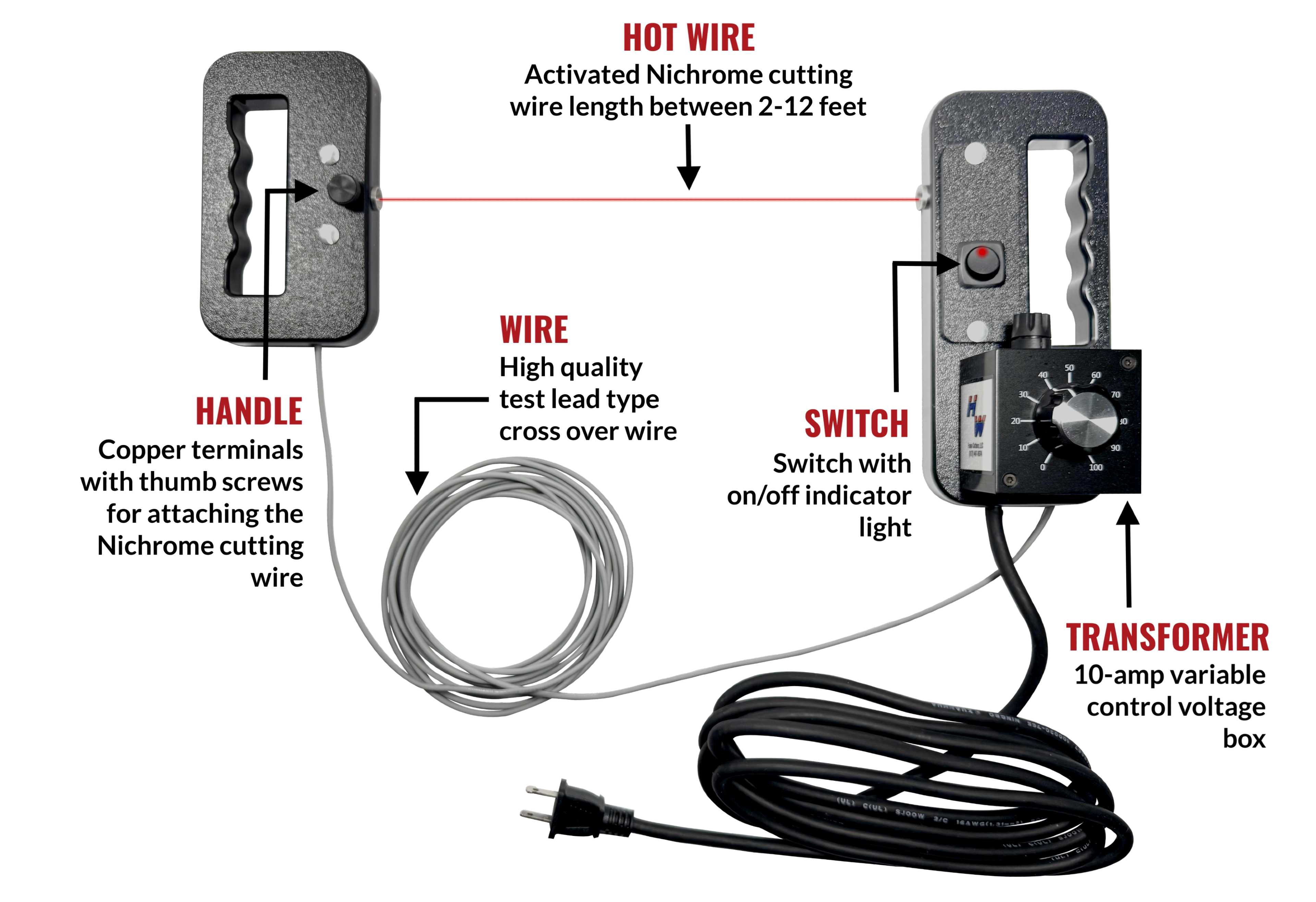 Foam Cutters HWFCpkg30 Hand-Held Hot Wire Foam Cutter, 1 Piece