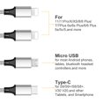 thumbnail image 2 of Cable de carga Puxnoin Multi 4 en 1 tipo C micro USB de 4 pies plateado, 2 of 5