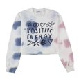 thumbnail image 4 of Junk Food Womens Positive Energy Crop Sweatshirt, White, Small, 4 of 4