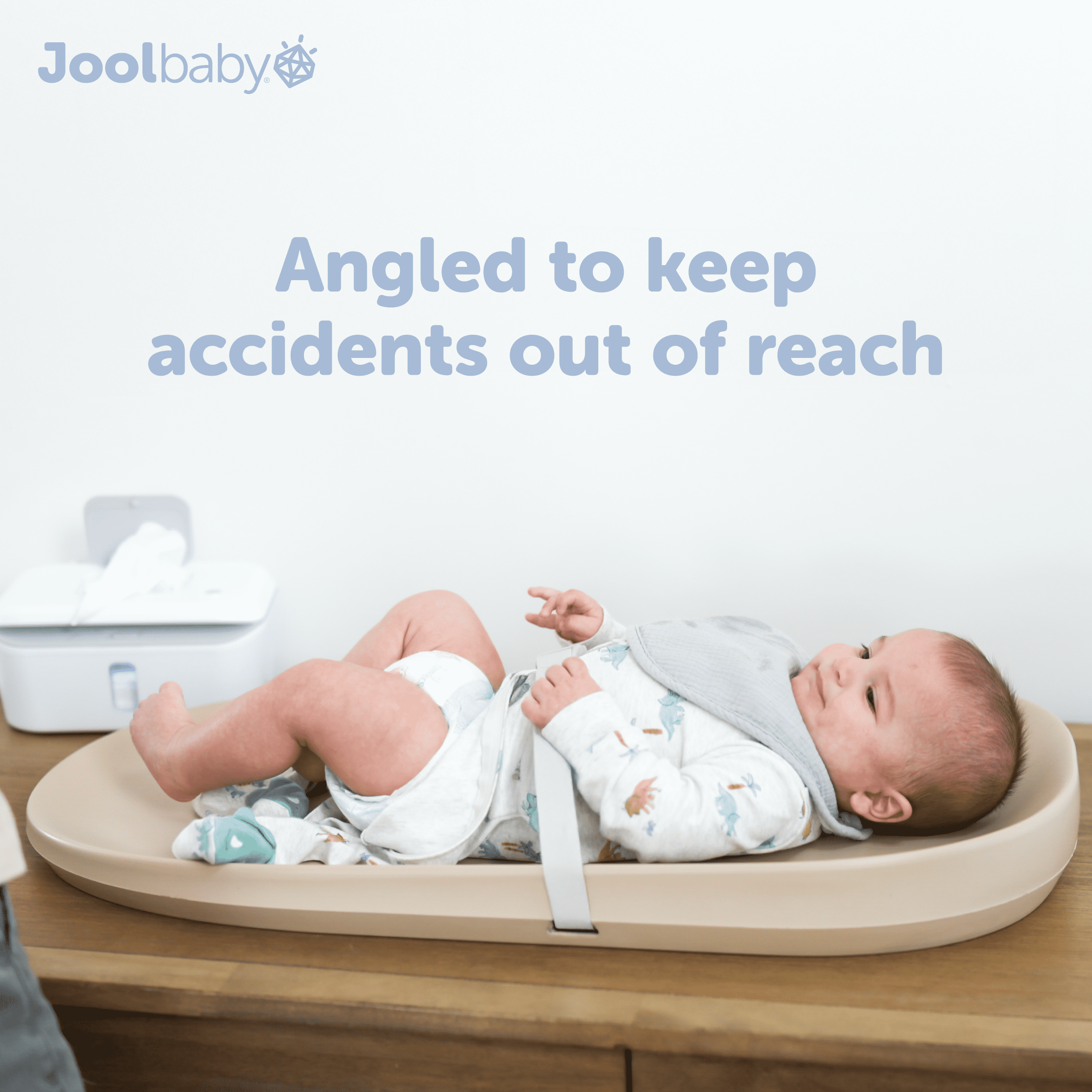 Jool Baby Waterproof Baby Changing Pad - Easy to Clean, Lightweight & Portable - Large Foam Cushion for Comfort (Oatmeal)