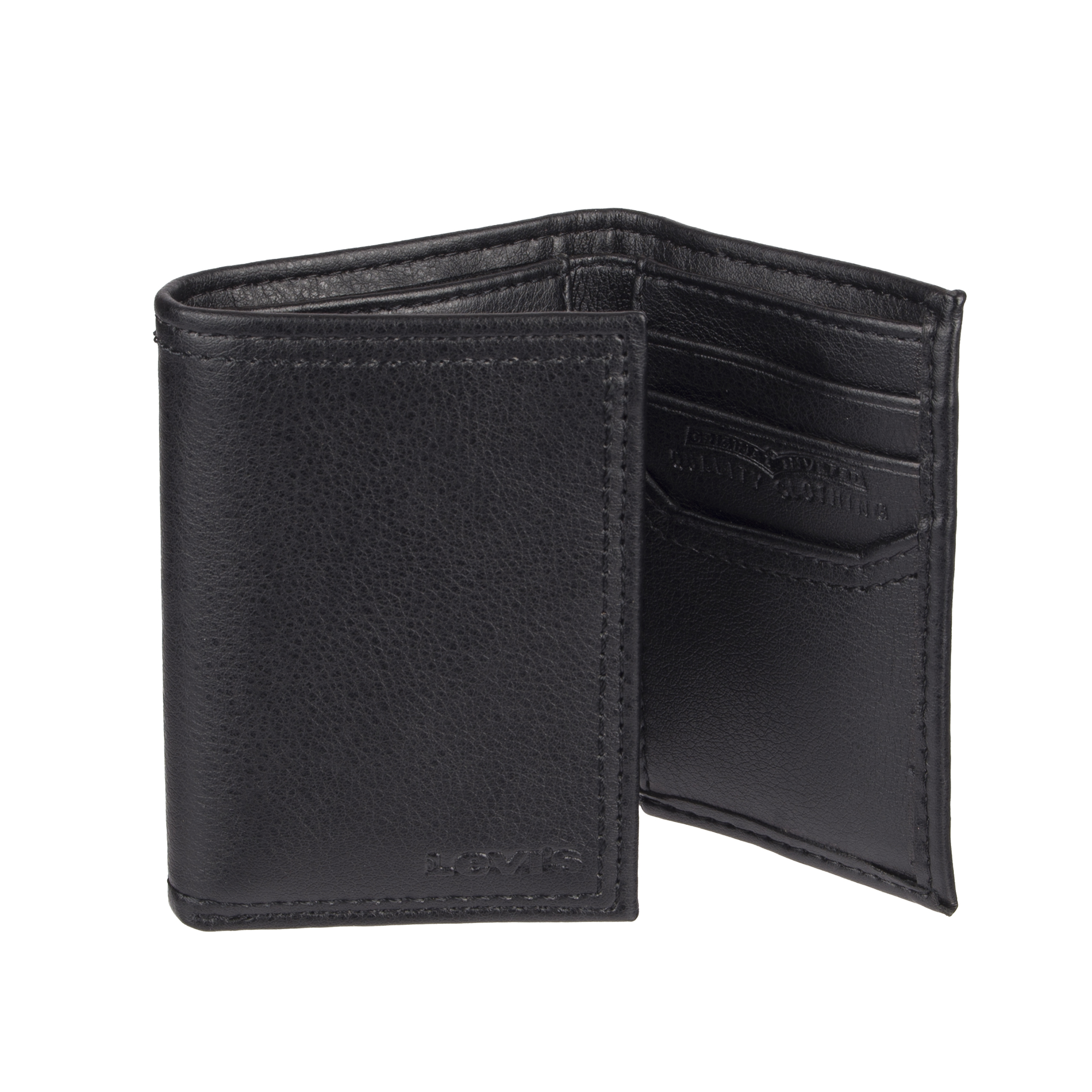 Levi's Men's Black RFID Trifold Wallet with Interior Zipper - image 5 of 5