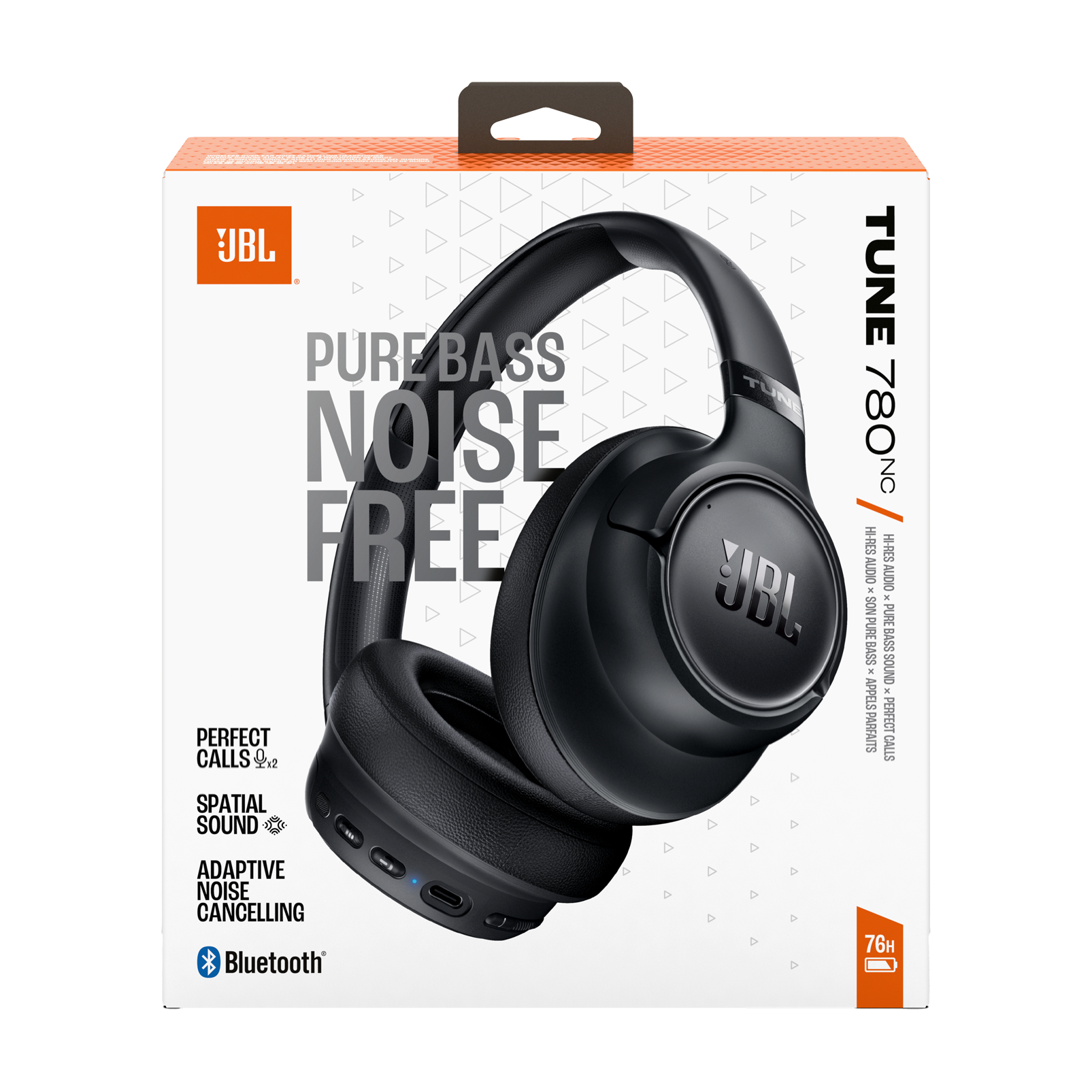 JBL Tune 780NC Wireless Over-Ear Noise Canceling Headphones, Black photo 4