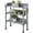Gray, variant on Garden Potting Table Horticulture Potting Bench w/Storage Shelf W/Metal Tabletop w/Hook 3 Shelves Workstation Work Benches Station, Gray