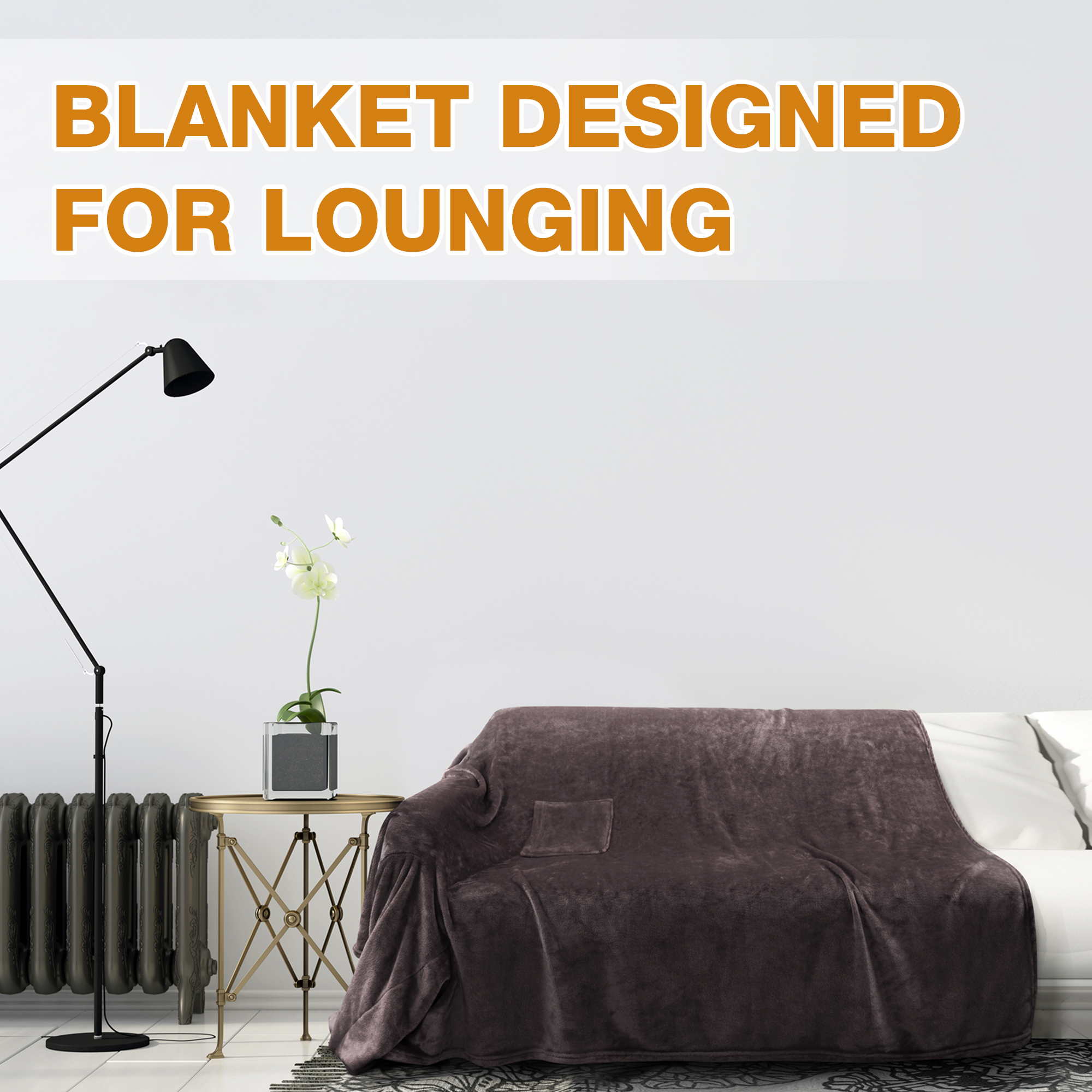home comforts blanket Blanket with Sleeves, Super Soft Wearable TV Blanket Robe Fleece for Adults 73 x 51”| Cozy Warm, Lightweigh