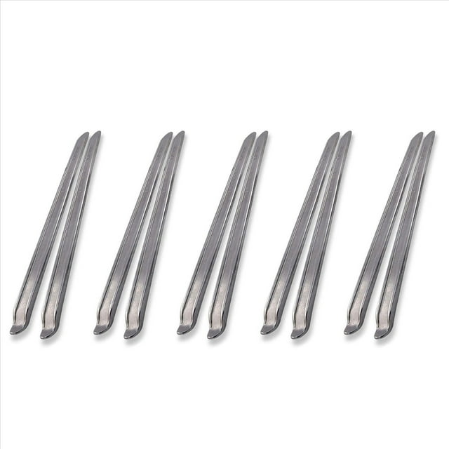10X Tire Spoons Changing Tire Lever Bar Set Tire Repair Tool Kit Rim Lifter Tire Changer for Motorcycle Bike,10 x Tire Spoons,Silver