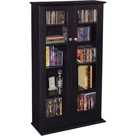 Atlantic Allegro 254-CD Wood Cabinet w/ Glass Doors, Black