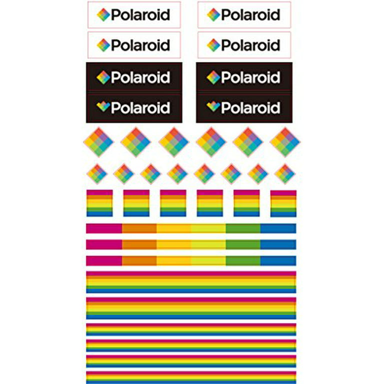 Polaroid Colorful & Decorative Polaroid Logo and Colors Stickers for Zink  2x3 Photo Paper Projects (Snap, Zip, Z2300) - Pack of 3 
