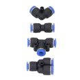 thumbnail image 2 of "1/4 Inch ABS Pneumatic Quick Connect Fittings Kit - 60pc High Pressure Air Hose Couplers with Secure Push Lock Design for Polyurethane/Nylon/PE Pipes", 2 of 6