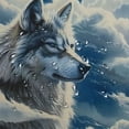 thumbnail image 5 of Orinice Wolf Clouds Sky Bathroom Decor Set Colorful Luxurious Graphic Print Polyester Fabric Fashion Shower Curtain Set with Hooks 36x72, 5 of 7