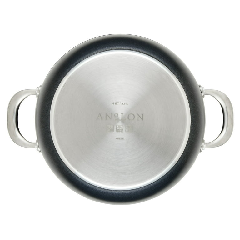 Anolon Ascend 4qt Nonstick Aluminum Casserole Pan With Lid Dark Gray :  Target