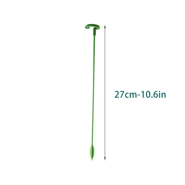 Estacas de soporte para plantas: estacas de plástico de 10 para plantas y verduras, tallos verdes de planta de 6,7" 10,7" 14,6", estacas anti-alojado para rosas, peonías, lirios, tomates