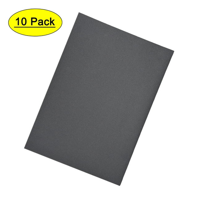 Uxcell 500 Grits Waterproof Sandpaper Wet Dry Sand Paper Wood Furniture Finishing Silicone Grey 10pcs