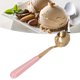 thumbnail image 5 of Cuchara de Té de Acero inoxidable Con de Cerámica, Cuchara de Flor Dorada, Cuchara para Pastel, Cuchara para Helado, Cuchara Elegante para Postre, 5 of 7