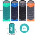 thumbnail image 2 of - Saco de dormir 3 estaciones (verano, primavera, otoño) Clima cálido y frío - Ligero, impermeable para uso en interiores y exteriores para niños, adolescentes y adultos para caminatas, mochileros y campamentosEmeraldSingle esquí esquí Gafas de esquí, 2 of 5