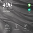 thumbnail image 6 of Bare Home Organic Sateen Sheet Set - 400 Thread Count - 100% Organic Cotton - 4 Piece - Queen, Gray, 6 of 10