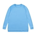 thumbnail image 1 of BADHUB Men's Long Sleeve Shirts Big & Tall Crew Neck Cotton Essential Pullover Athletic Performance Split Hem Sweatshirt Soft Causal Loose Top Spring Fall Deals L-5XL, 1 of 3