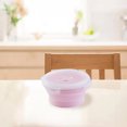 thumbnail image 3 of YAOMOBB Airtight Lunch Container Round Silicone Lunch Box Microwave Safe Foldable Sealed Lid Portable Bento Food Container for Kitchen, 3 of 7