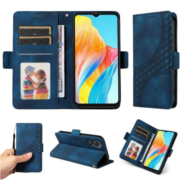 Funda GANGXUN para OPPO A38 4G con diseño acolchado elegante, cuero PU, protección total y ajuste preciso
