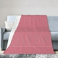 thumbnail image 1 of ZICANCN Anti-Pilling Flannel Bed Throw Blankets Red Plaid , Couch Ultra Soft Micro Fleece Sofa Bed Camping Travel Blanket for Adults 50"x40", 1 of 8