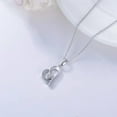 thumbnail image 4 of Diamond Heart Necklace for Women in 925 Sterling Silver, 4 of 10