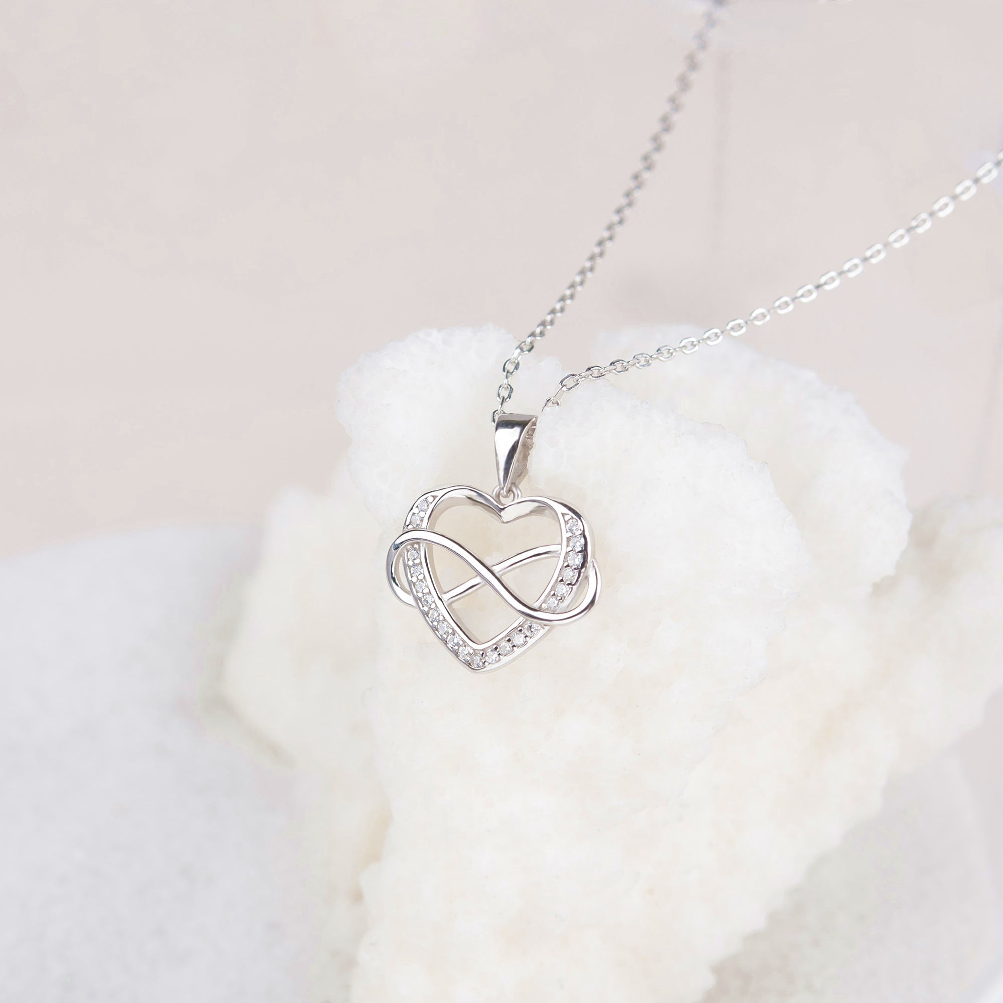 Anavia "To my beautiful Mom" Mother's Day 925 Sterling Silver Necklace With Gift Card, First Mother's Day Gift from Daughter, Gift for Mother Handmade Jewelry