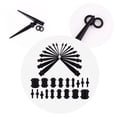 thumbnail image 6 of 50 Pieces Ear Stretching Kit 14G-00G Acrylic Tapers and Plugs + Silicone Tunnels - Ear Gauges Expander Set Body Piercing Jewelry (White), 6 of 6