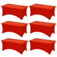 thumbnail image 1 of Mantel rojo Fixwal para el Día de San Valentín, 6 pies, rectangular, paquete de 6, 1 of 7