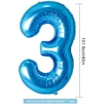 thumbnail image 2 of RV Globo de cumpleaños para niño de 3 años, decoraciones de cumpleaños azules de 3 años, globos de cumpleaños número 3, globos de confeti de látex, suministros de bautismo de cumpleaños, decoración de fiesta oso de fresa Electrónica, 2 of 5