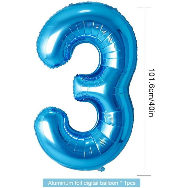 Number 3 birthday balloon deals