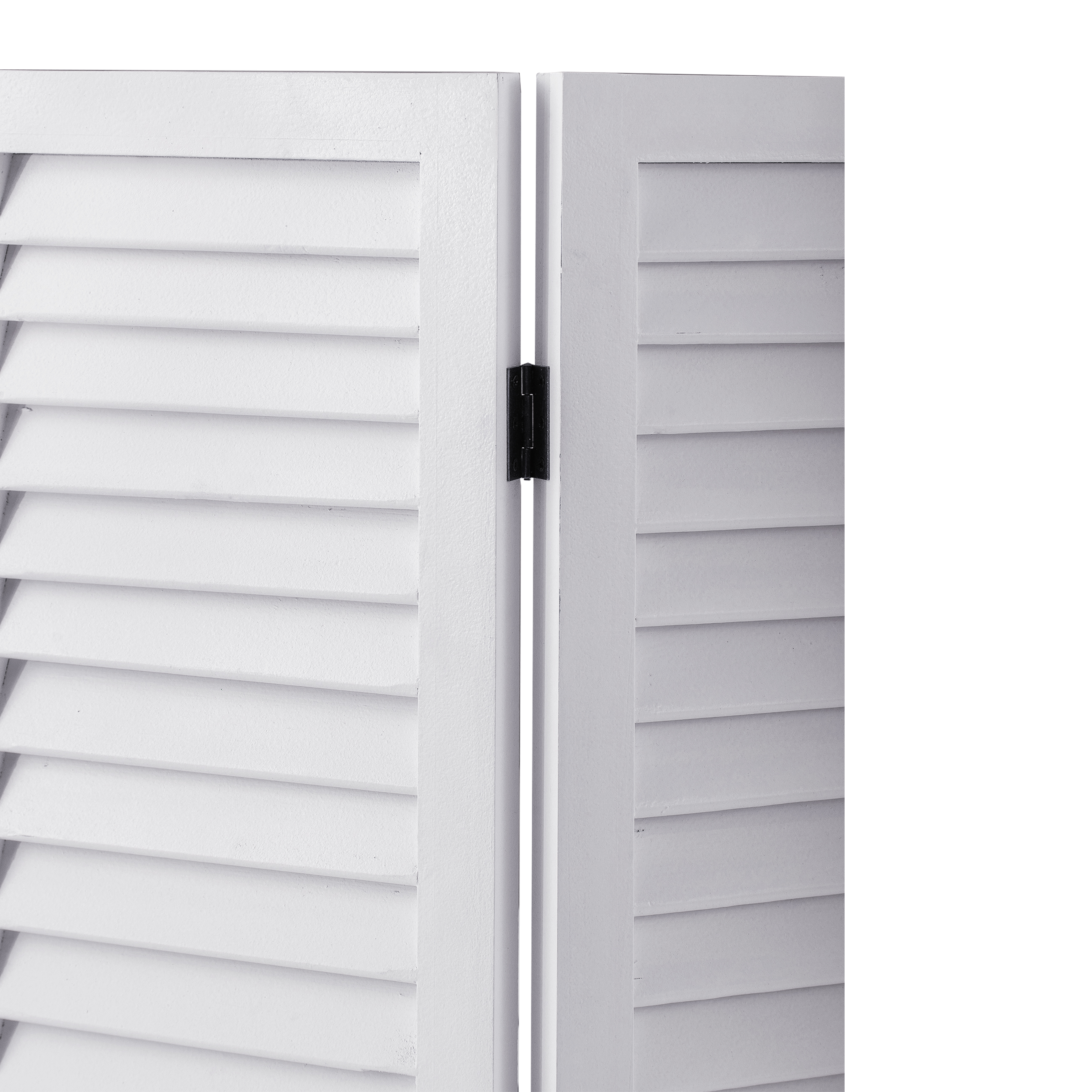 SOFE Wood Short Room Divider 3 Panel, 2.6 Ft Tall Shutters Folding Divider for Room Separation, White Room Partitions and Dividers Freestanding, Foldable Wall for Home Bedroom Office