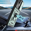 thumbnail image 7 of for Moto G Stylus 5G (2021) Phone Case with Screen Protector,Shockproof Phone Cover with Magnetic Kickstand Ring Case for Motorola G Stylus 5G 2021, Dark Green, 7 of 7
