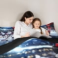 thumbnail image 5 of Homewish Sport Ice Hockey 3 Pieces Queen Comforter Set for Children Teens Adults,Ball Gamer Ultra Soft Bedding Sets,Black Red Blue Bedding Comforter Set Breathable,Lightweight Room Decor, 5 of 8