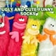 thumbnail image 3 of 3D Funny Style Socks Anti-slip Sweat-absorbent Middle Tube Socks for House, 3 of 5