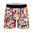 thumbnail image 4 of Ousvtion Clearance Deals Valentine's Day Mens Trunks Love Heart Print Boxer Briefs Valentines Rose Boxers Underwear Comfort Soft Brief Gift for Men,A09-Pink,Medium, 4 of 5